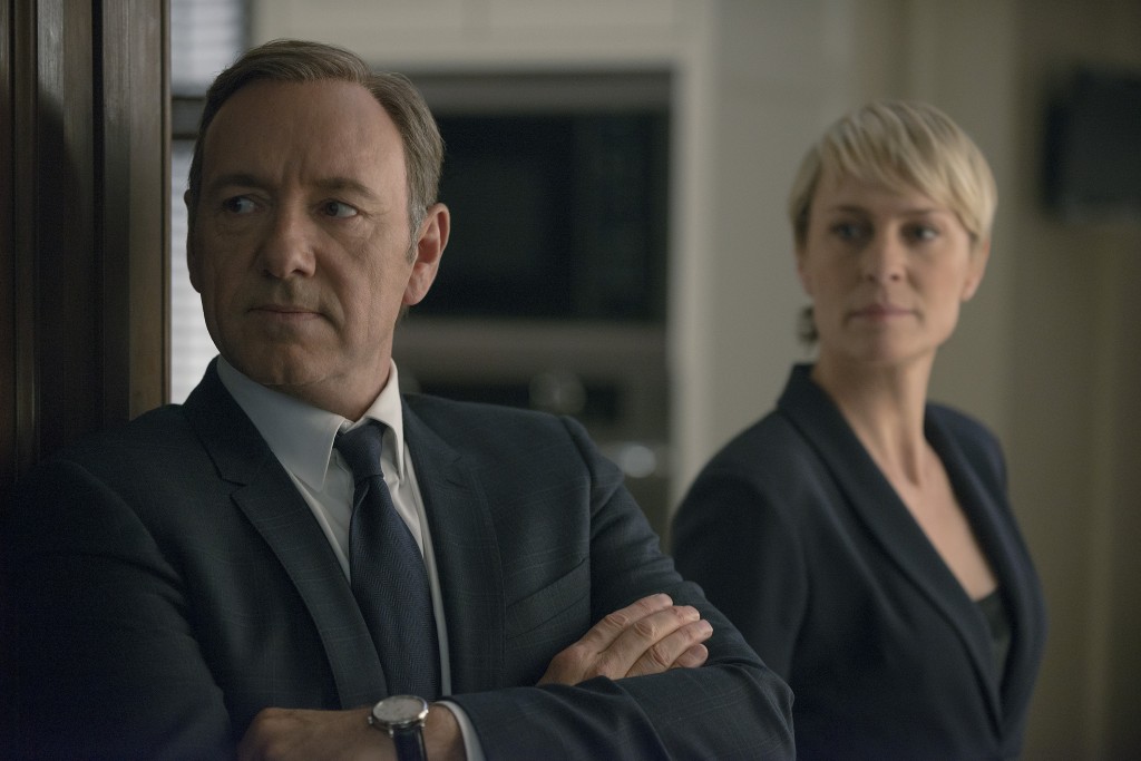 Kevin Spacey and Robin Wright in Netflix's "House of Cards." Photo Credit: Nathaniel Bell/Netflix.
